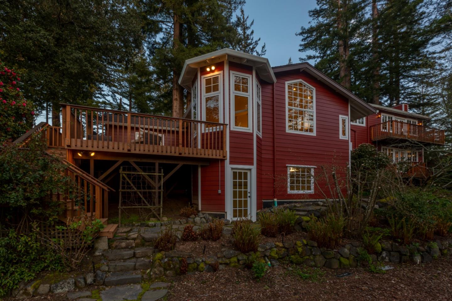 36 Skyline Drive Woodside, CA 94062 - Photo 59 of 67 a front view of a house with balcony