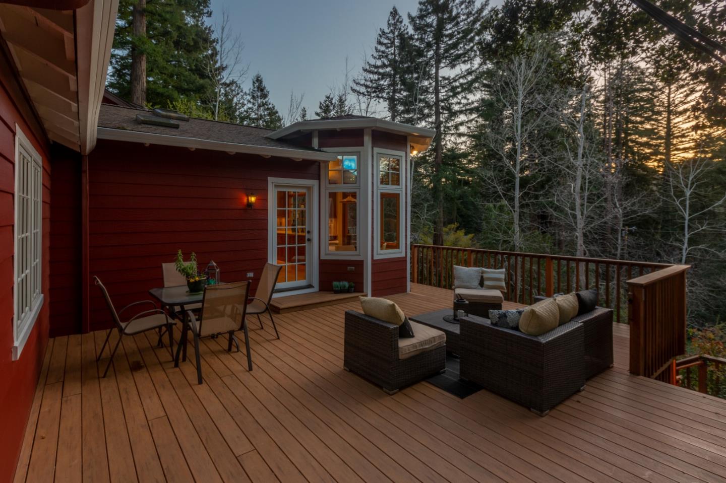 36 Skyline Drive Woodside, CA 94062 - Photo 61 of 67 a view of a roof deck with furniture