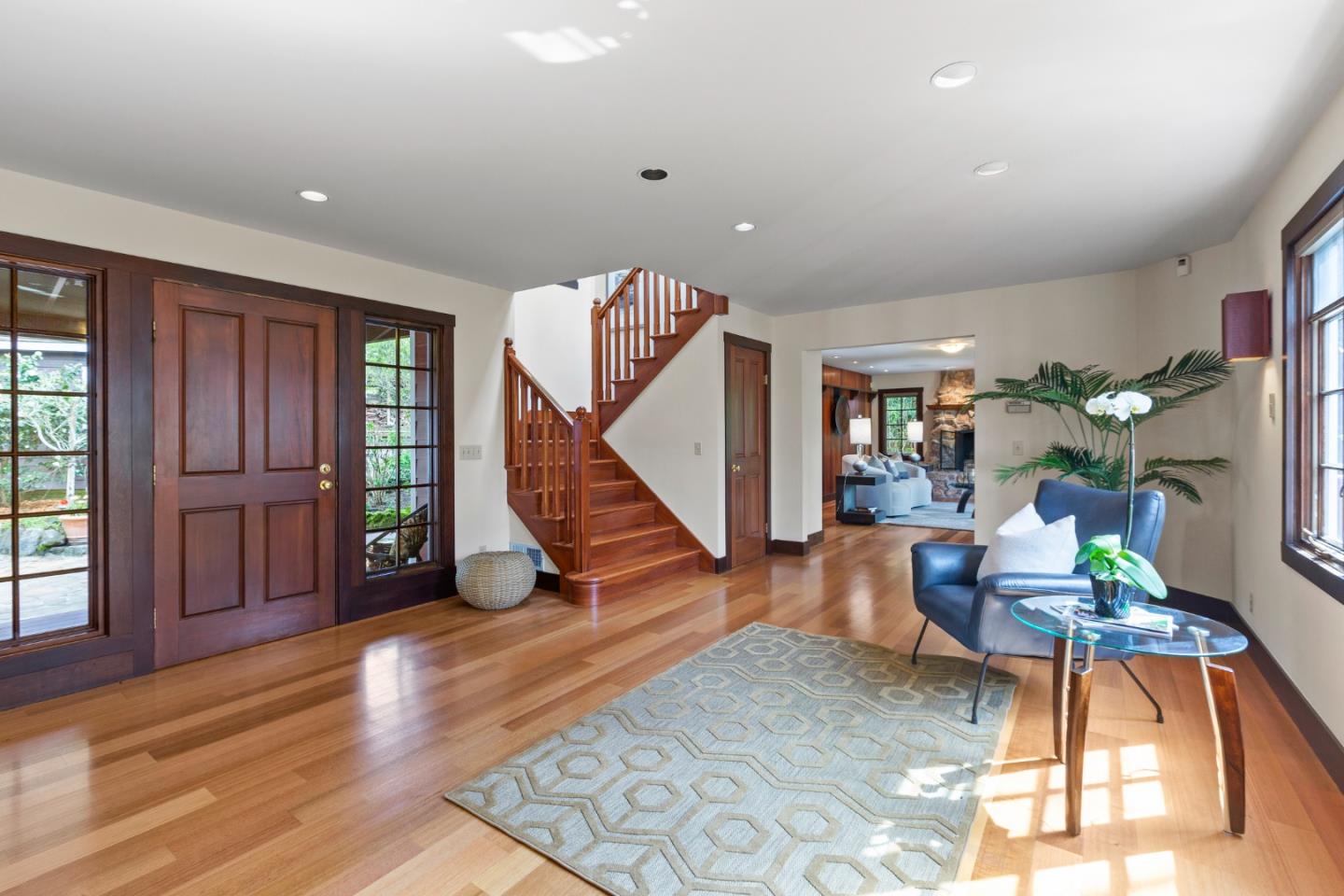 36 Skyline Drive Woodside, CA 94062 - Photo 10 of 67 a living room with furniture and wooden floor