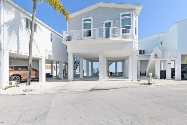 a view of a building with a street