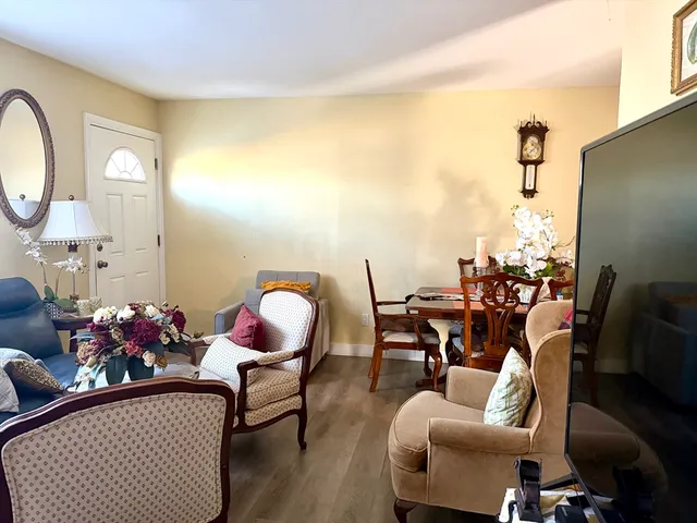 a outdoor living space with furniture