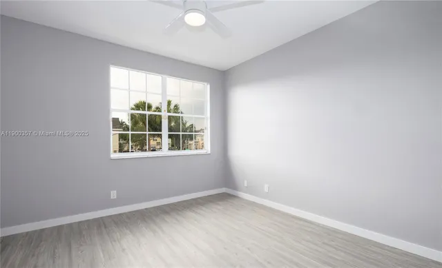 an empty room with a window