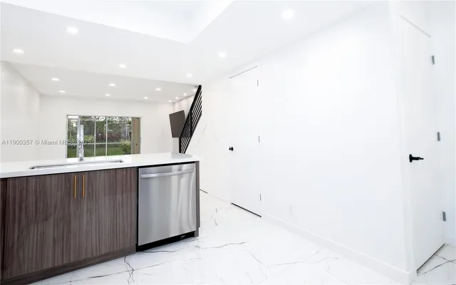 a living room with a large window