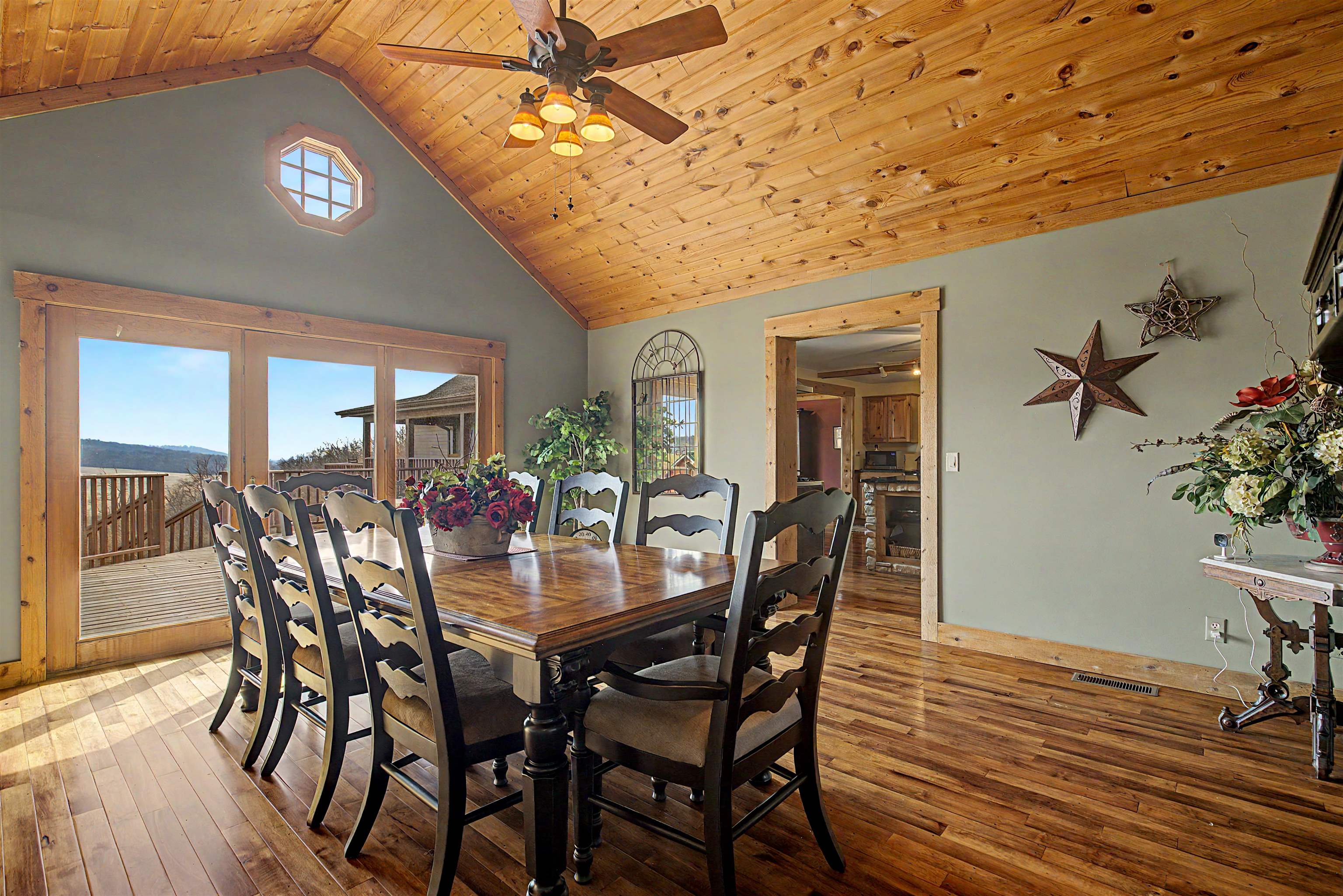 2287 West Hanover Road Hanover, IL 61041 - Photo 17 of 65 a view of a dining room with furniture window and wooden floor
