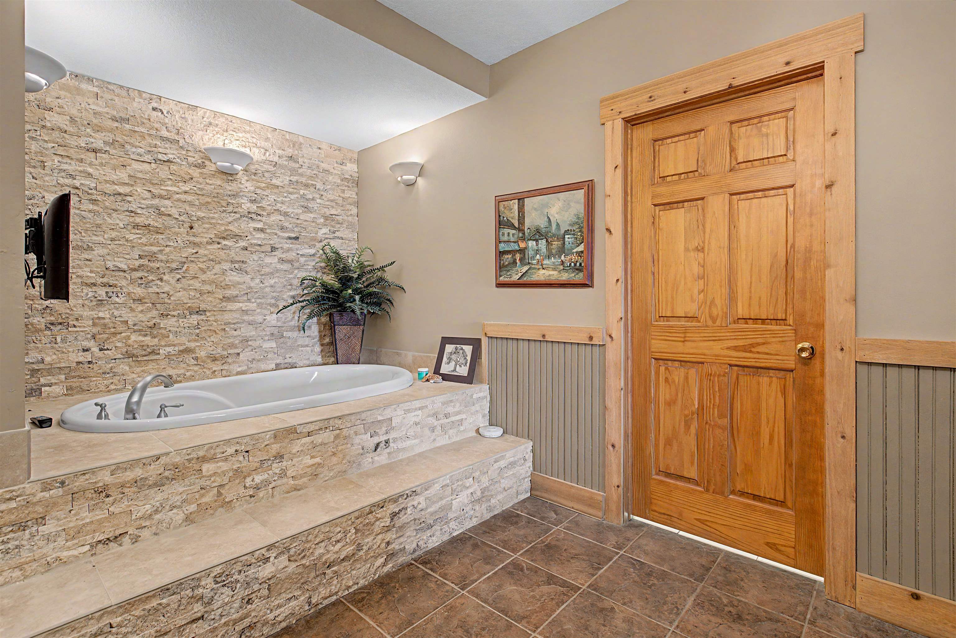 2287 West Hanover Road Hanover, IL 61041 - Photo 25 of 65 a spacious bedroom with a bed and a shower