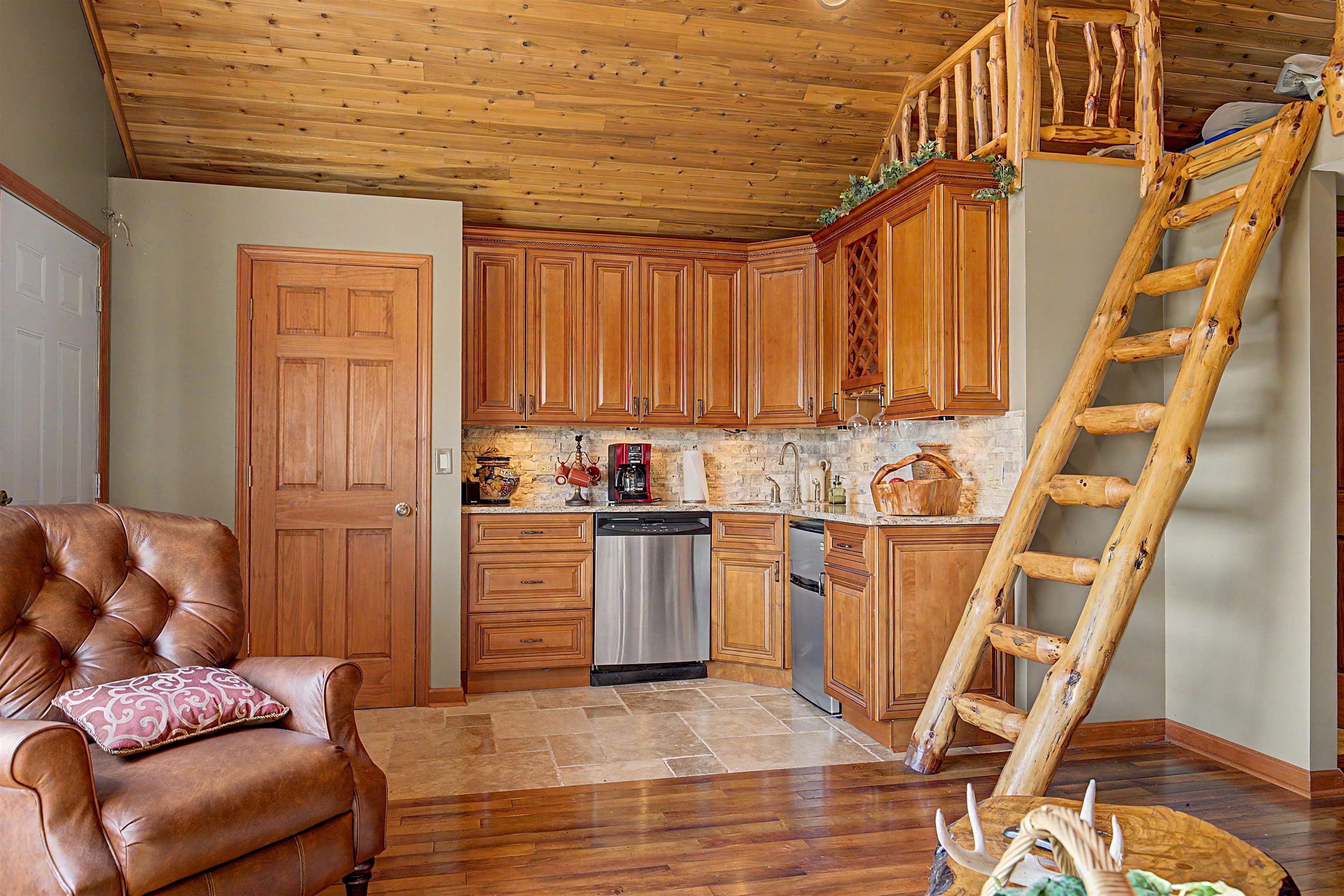 2287 West Hanover Road Hanover, IL 61041 - Photo 42 of 65 a view of kitchen with furniture and wooden floor