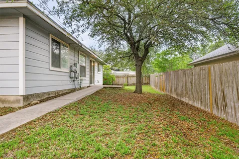 a backyard of a house