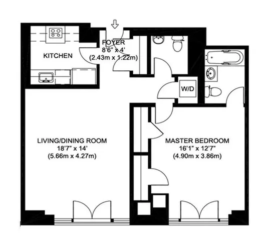 a view of city with tall buildings