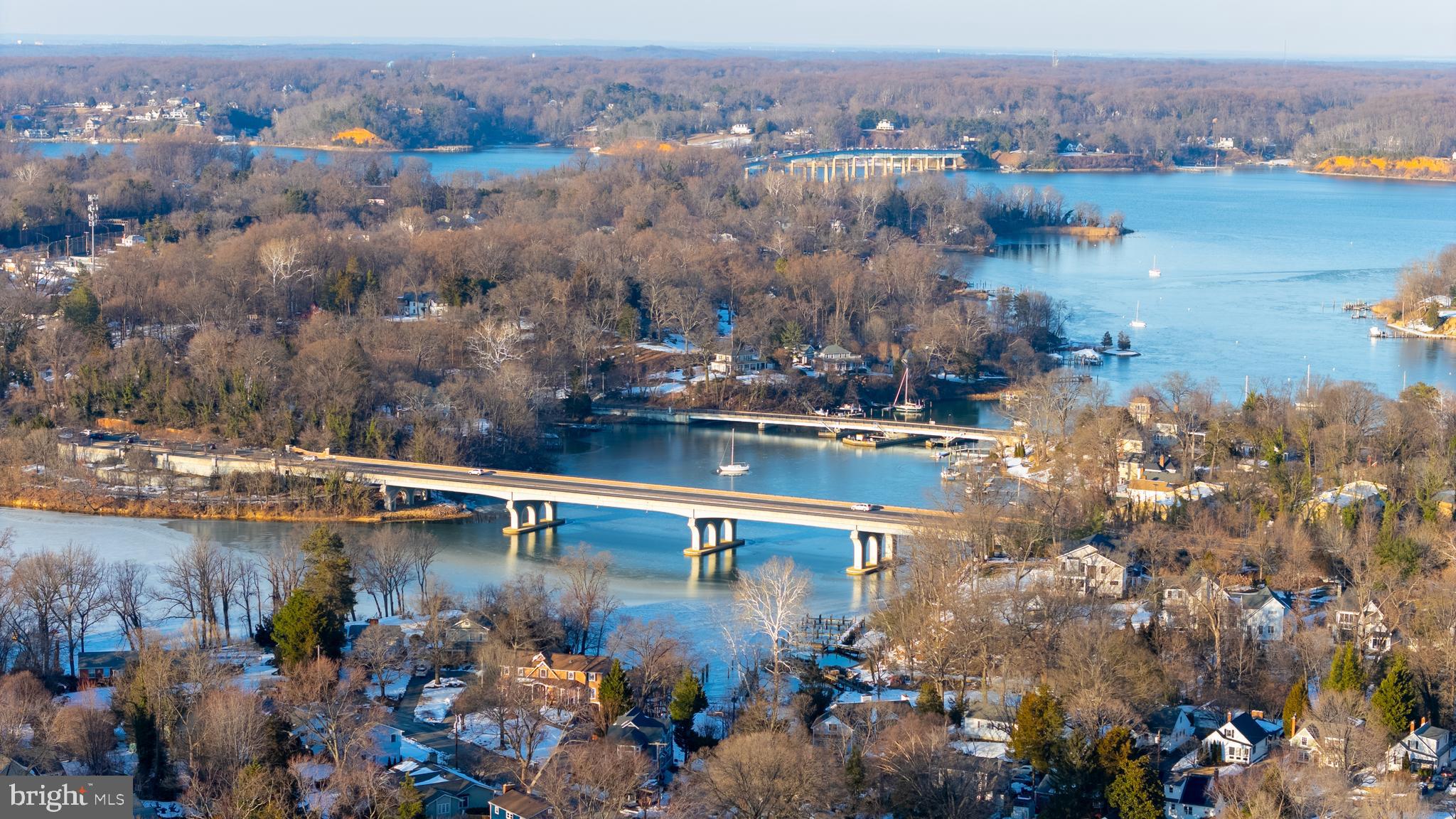 1204 Cedar Park Road, Unit 6 Annapolis, MD 21401 - Photo 51 of 51 an aerial view of house with yard and lake view