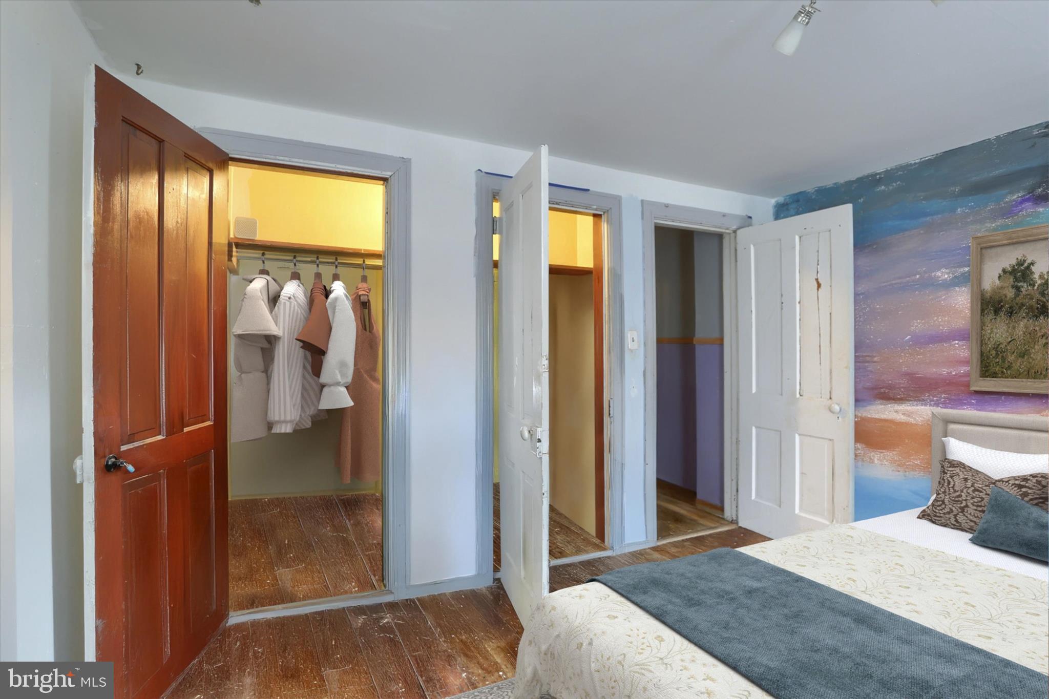 1433 3rd Street Enola, PA 17025 - Photo 15 of 29 a bedroom with a bed and a glass door shower