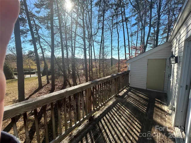 a city view from a balcony