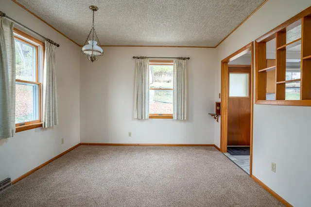 an empty room with a window