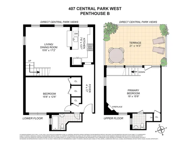 $1,595,000 | 407 Central Park West, Unit PH7B | Upper West Side