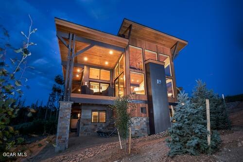 728 Cozens Ridge Fraser, CO 80442 - Photo 61 of 61 West elvation at dusk