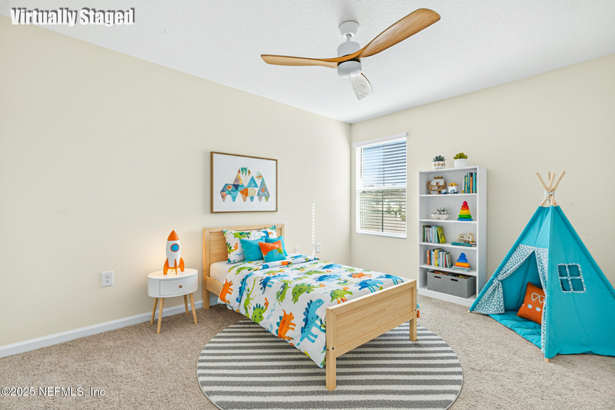 85 Talulla Trail St. Augustine, FL 32095 - Photo 27 of 56 a bedroom with a bed and a book shelf