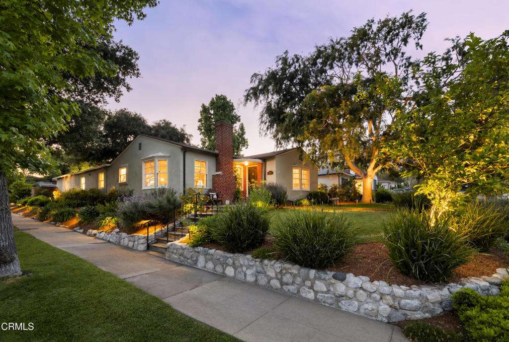 1873 North Harding Avenue Altadena, CA 91001 - Photo 50 of 55 a front view of a house with a yard and outdoor seating