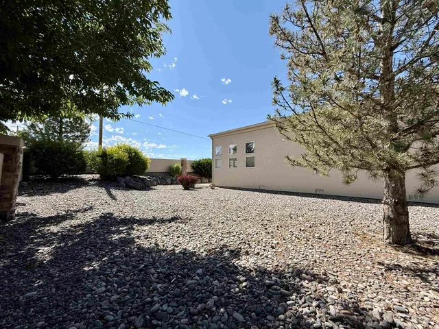 a backyard of a house