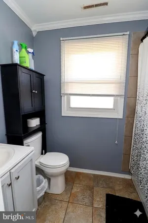 a bathroom with a toilet a sink and a window