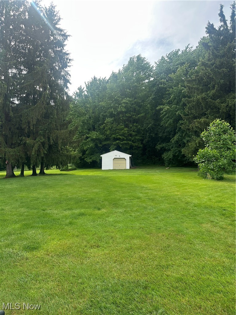379 Wilson Mills Road Chardon, OH 44024 - Photo 6 of 20 View of grassy yard with a shed with an attached lean-to