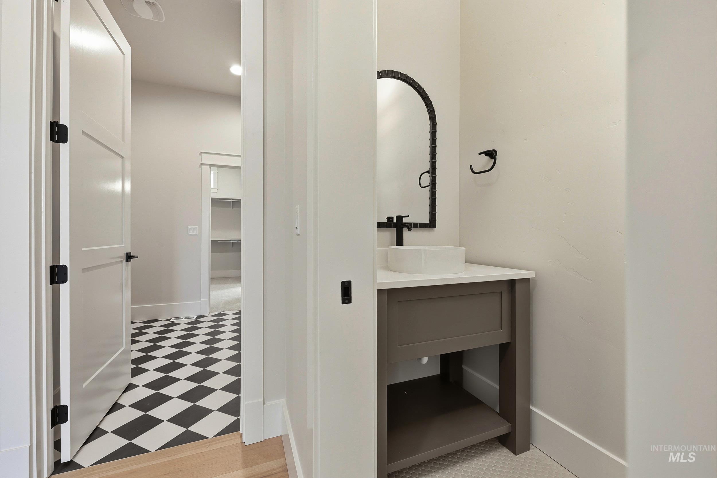 1090 East Crescendo Street Meridian, ID 83642 - Photo 29 of 43 Bathroom featuring vanity, recessed lighting, and light wood-style floors