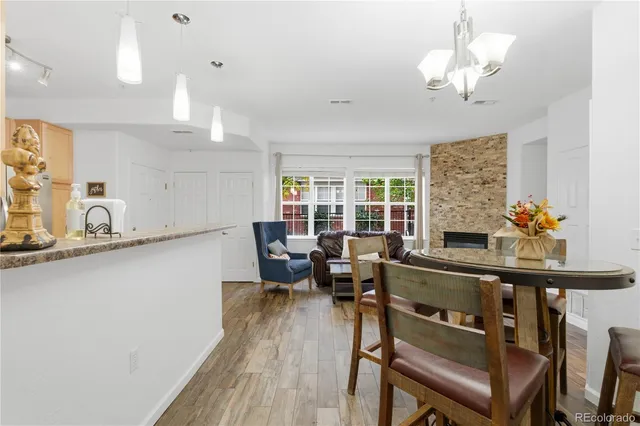 a view of a hallway with washer and dryer