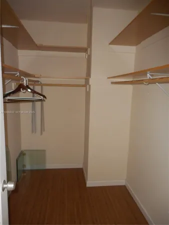 a view of small space with racks on the wall