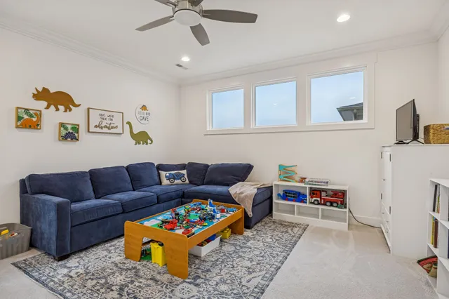 an aerial view of residential house with outdoor space and swimming pool