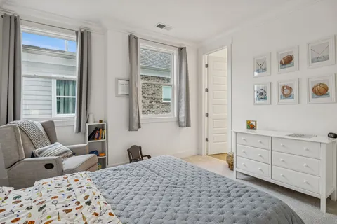 a view of a city with mountains in the background