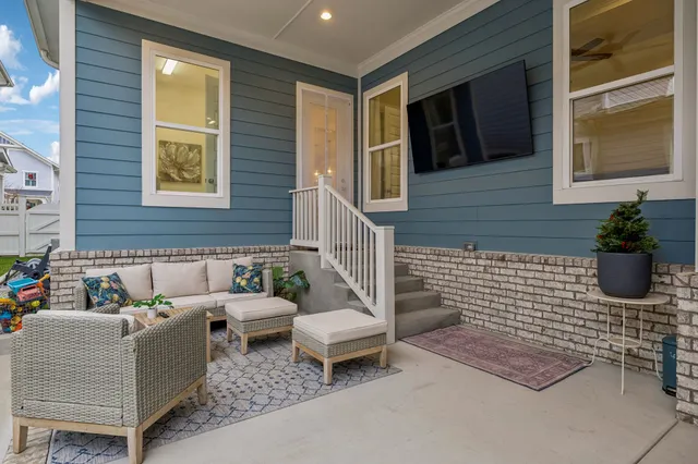 a front view of a building with street view