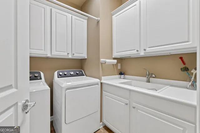 a room with storage and utility