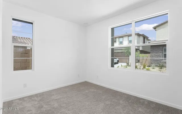 an empty room with a window