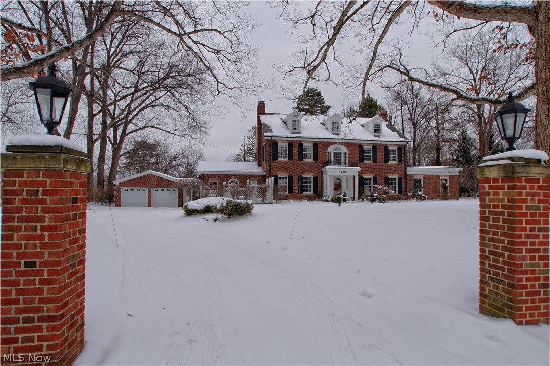 1719 Sheridan Road Cleveland, OH 44121 - Photo 2 of 35 Drive entry way is guarded by two Cleaveland Moses Trees (Over 200 years old)