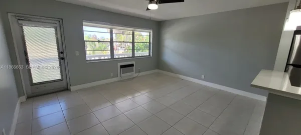 a view of kitchen and window