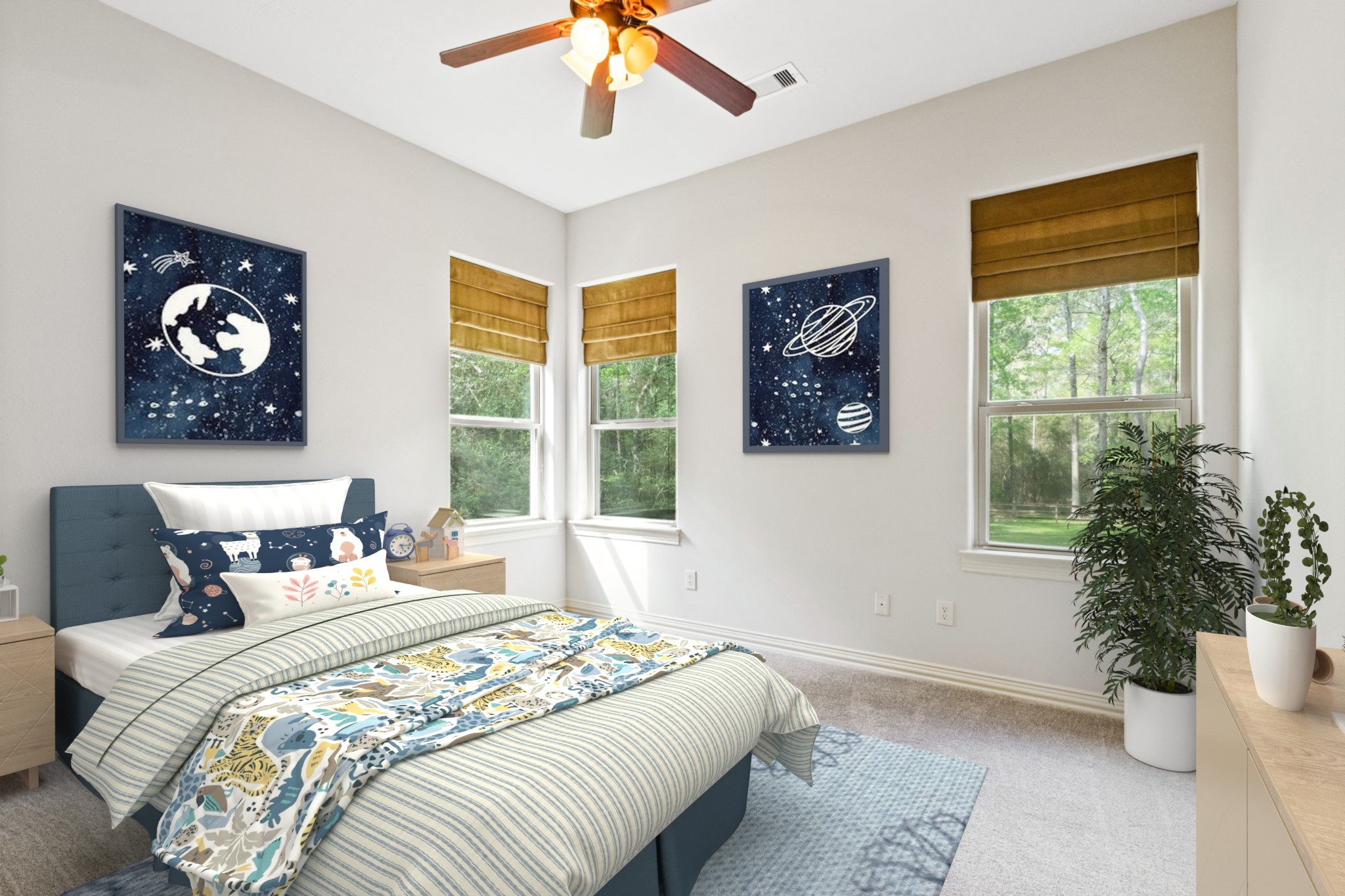 28007 Hickory Court Magnolia, TX 77355 - Photo 32 of 49 a bedroom with a large bed and a window
