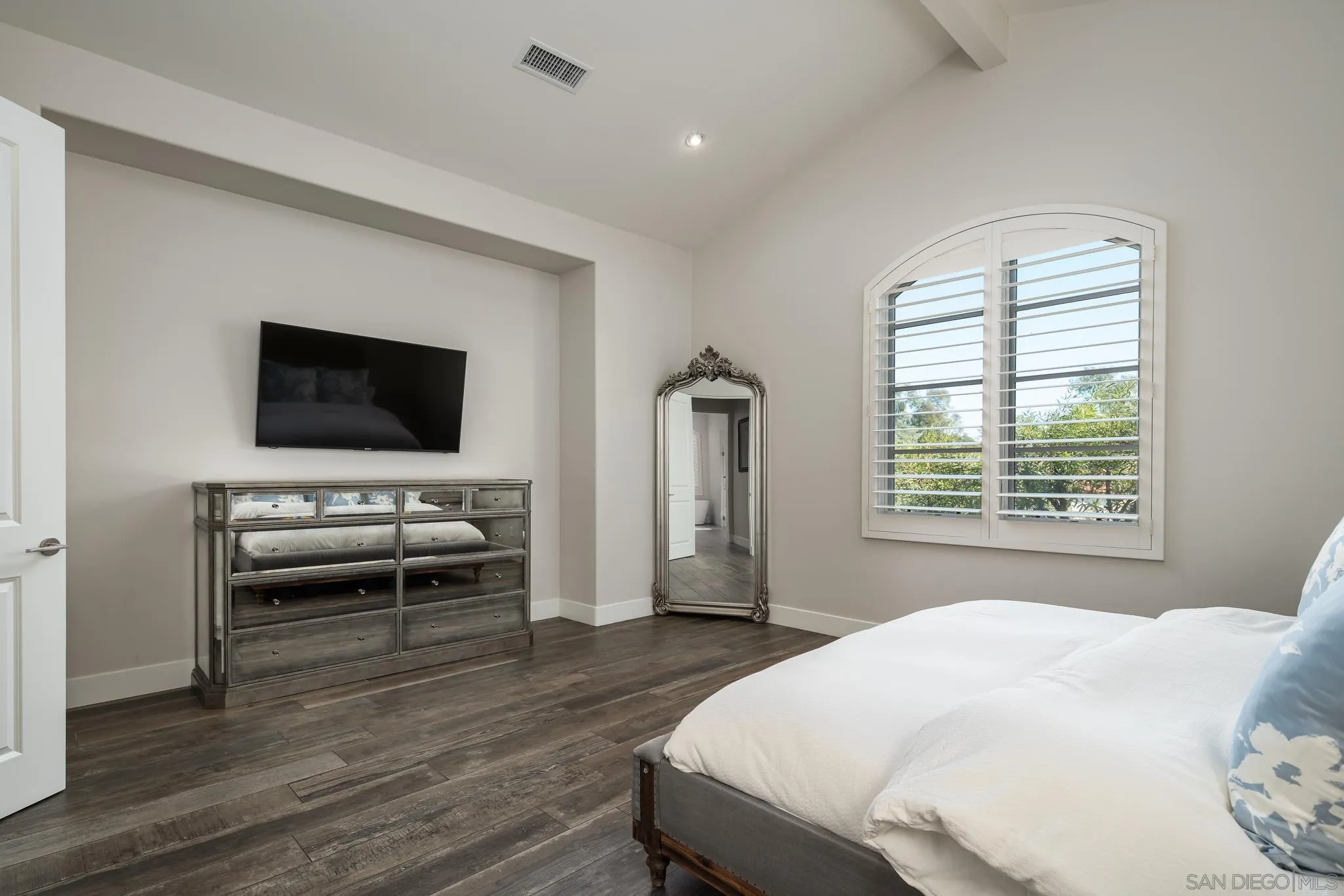 6152 Camino Selva Rancho Santa Fe, CA 92067 - Photo 25 of 37 a bedroom with a bed and a flat screen tv