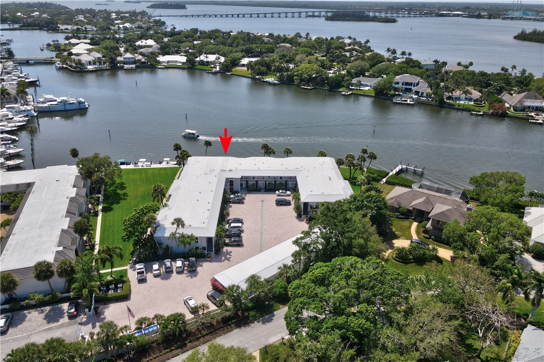 550 Riomar Drive, Unit 24 Vero Beach, FL 32963 - Photo 23 of 35 an aerial view of a house with a lake view