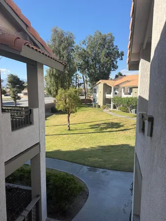 a view of a back yard of the house