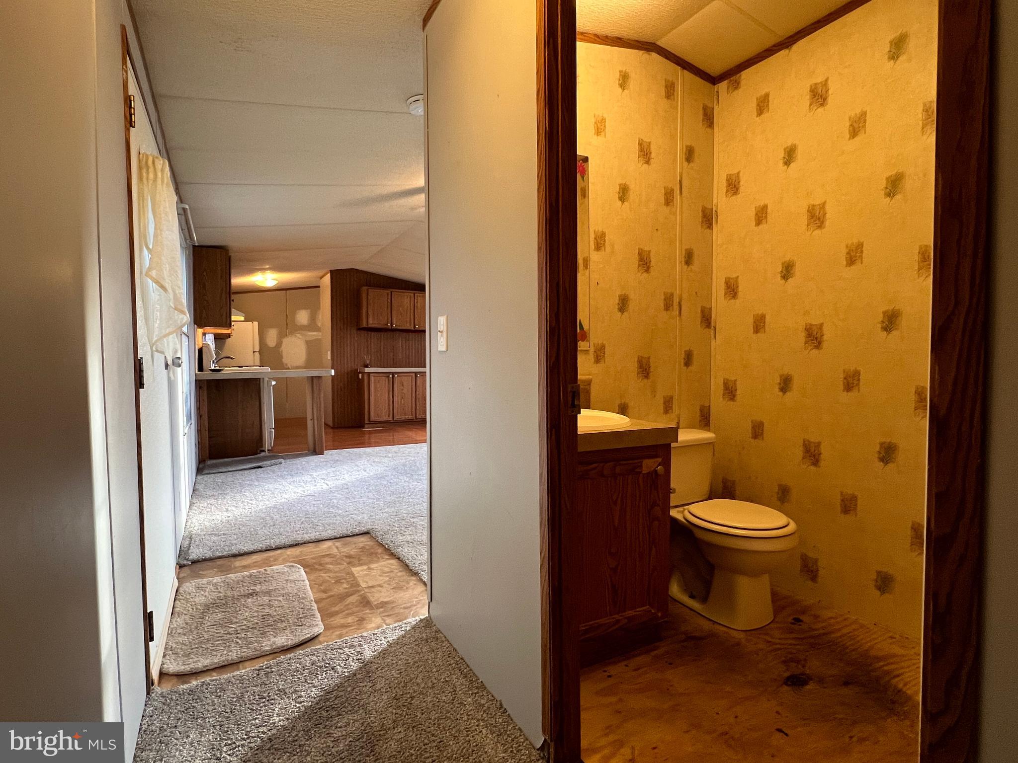 4328 Ridge Road, Unit 14 Mount Airy, MD 21771 - Photo 32 of 42 a bathroom with a granite countertop toilet and a shower