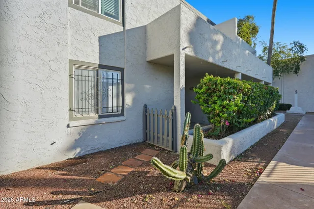 a front view of a house
