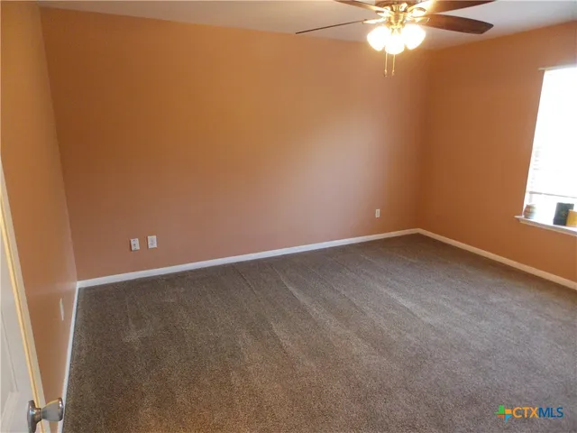 a view of backyard with small cabin