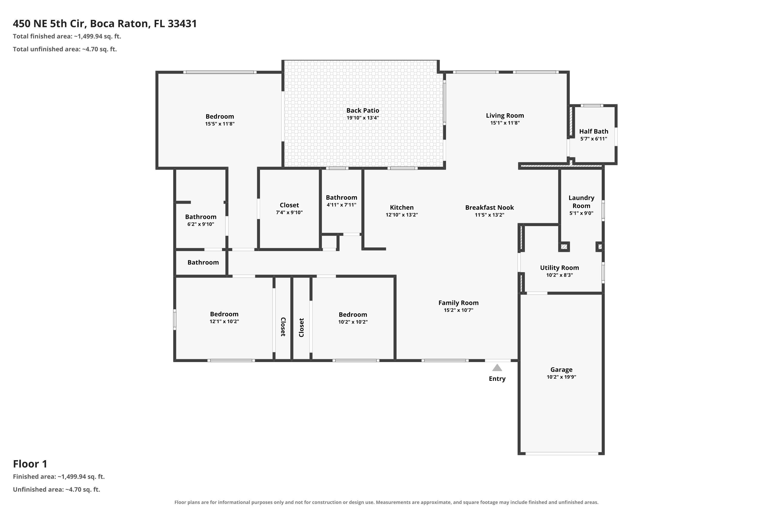 450 Northeast 5th Circle Boca Raton, FL 33431 - Photo 45 of 45 Floor Plan