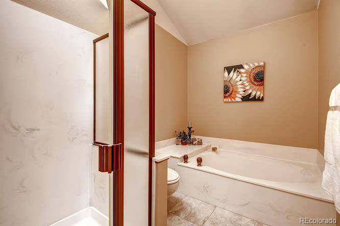 8205 Sweet Water Road Lone Tree, CO 80124 - Photo 17 of 33 a bath tub sitting next to a white toilet