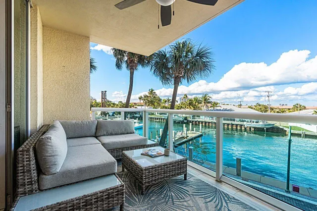 a view of a lake with boats