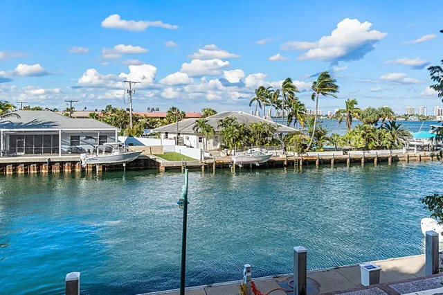 a view of a patio with swimming pool