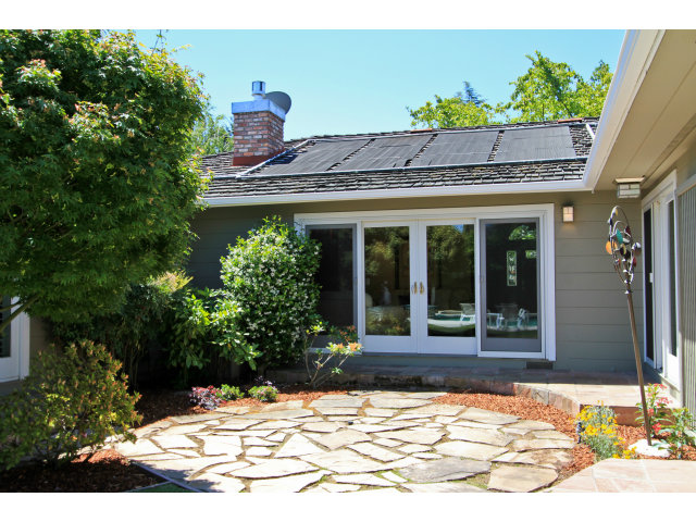 205 Galli Drive Los Altos, CA 94022 - Photo 19 of 20 a view of a house with potted plants