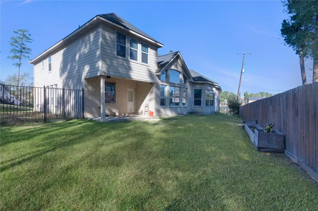 a house view with a garden space