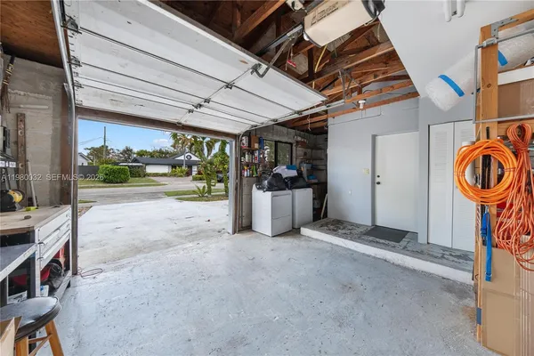 a view of a storage room