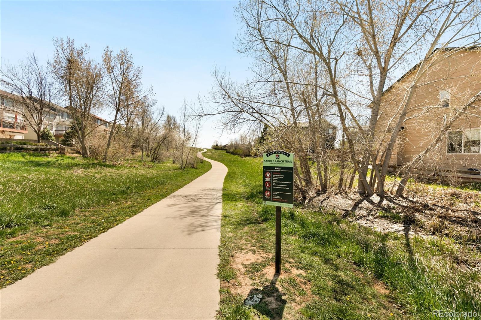 877 Timbervale Trail Highlands Ranch, CO 80129 - Photo 31 of 34 a backyard of a house with lots of green space