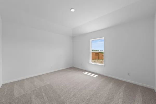an empty room with a window
