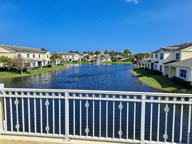 a view of a balcony with lake view